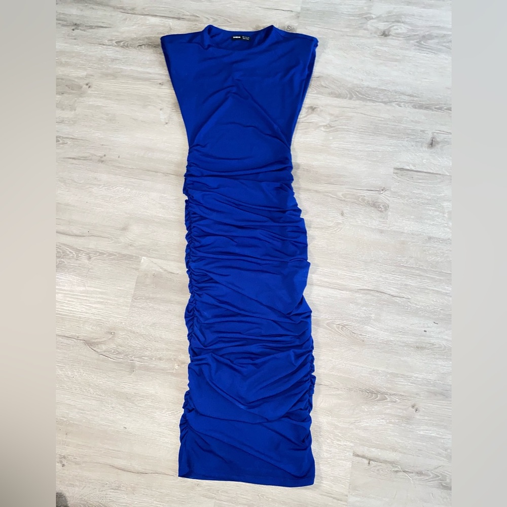 SHEIN Sleeveless Ruched Fitted Dress